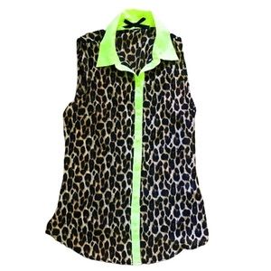 Sheer 🐆Leopard💚 Blouse